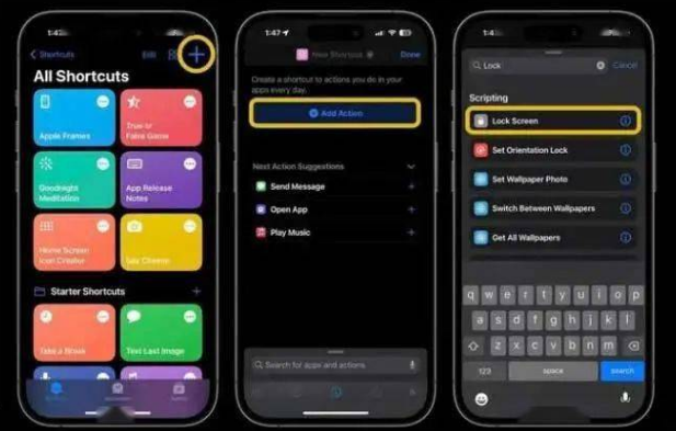 蓝山苹果14锁屏维修店分享iPhone14升级iOS16.4后如何创建锁屏快捷方式 